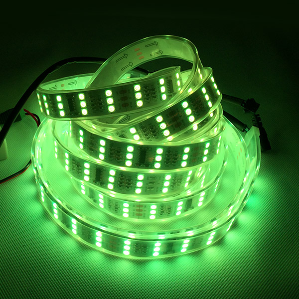 Triple Row TM1812 Series LED Digital Strip Lights, Programmable Pixel Full Color Chasing, Waterproof Optional, 720LEDs 16.4ft Per Reel By Sale Triple Row TM1812 Series LED Digital Strip Lights, Programmable Pixel Full Color Chasing, Waterproof Optional, 720LEDs 16.4ft Per Reel By Sale